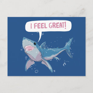 Carte Postale Grand requin blanc se sent très bien