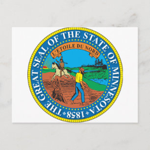 Carte Postale Grand sceau de l'état du Minnesota