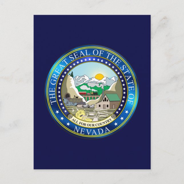 Carte Postale Grand sceau de l'état du Nevada (Devant)