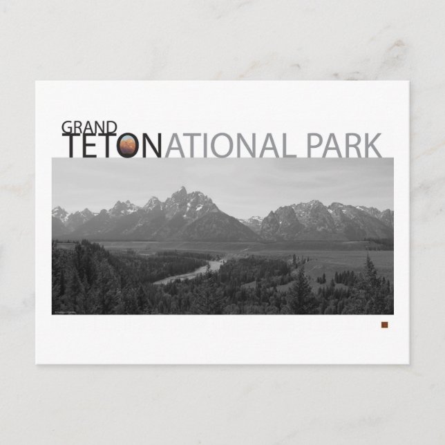 Carte Postale GRAND TETON NAT’L PARK-Wyoming-Ansel Adams Vue- (Devant)