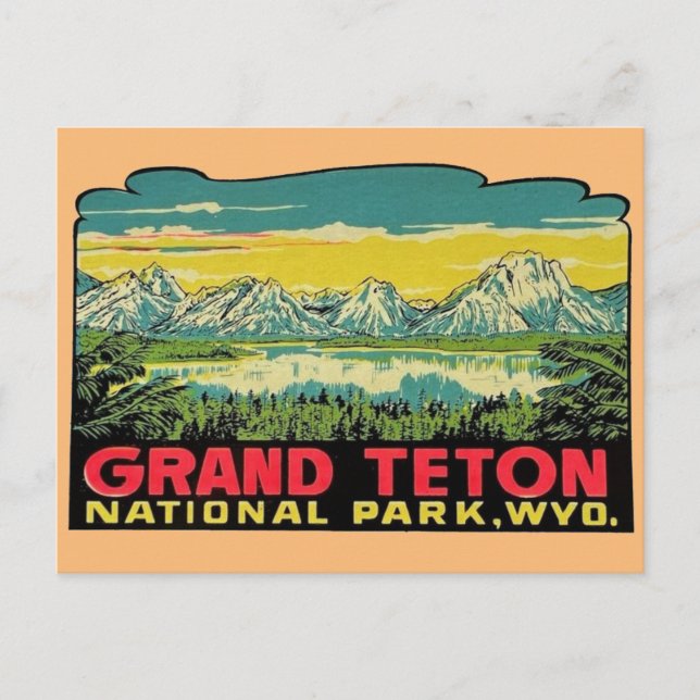 Carte Postale Grand Teton National Park, Wyoming Postcard (Devant)