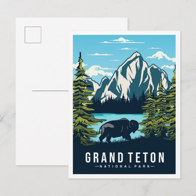 Carte Postale Grand Teton National Park Wyoming USA Travel (Devant / Derrière)