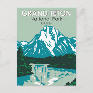 Carte Postale Grand Teton Parc national de la vallée de Jackson 
