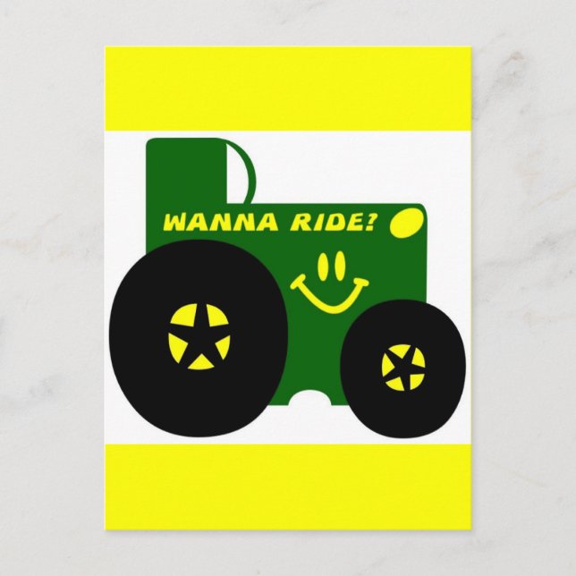 CARTE POSTALE GRAND TRACTEUR VERT (Devant)