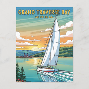 Carte Postale Grand Traverse Bay Michigan Travel