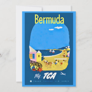 Carte postale grande 5x7 de la plage des Bermudes