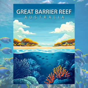 Carte Postale Grande Barrière de Corail Australie Mer de Corail