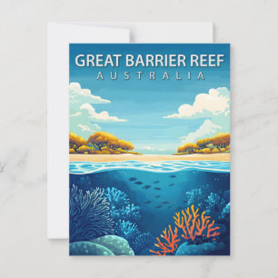 Carte Postale Grande Barrière de Corail Australie Voyage