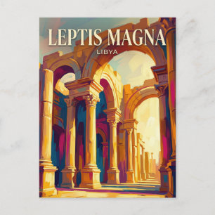 Carte Postale Grande Basilique, Leptis Magna Libye