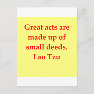Carte Postale grande citation Lao Tzu