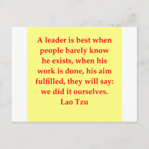 Carte Postale grande citation Lao Tzu