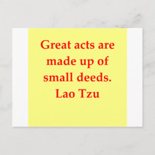 Carte Postale grande citation Lao Tzu