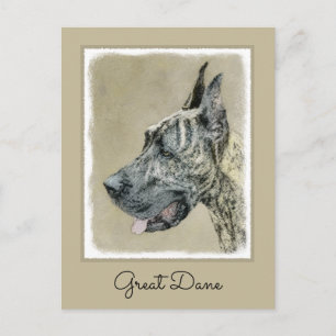 Carte Postale Grande Danse (Brindle) Peinture - Art Chien origin