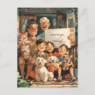 Carte Postale Grande famille