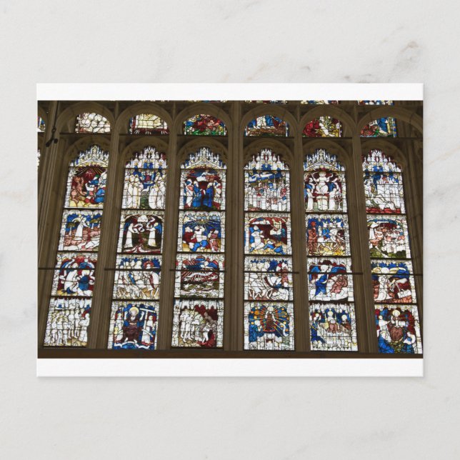 Carte Postale Grande fenêtre est de la cathédrale d'York. (Devant)