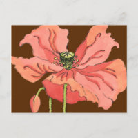 Grande Fleur rose avec Arrière - plan rouge profon