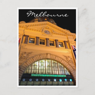 Carte Postale grande gare de Flinders la nuit