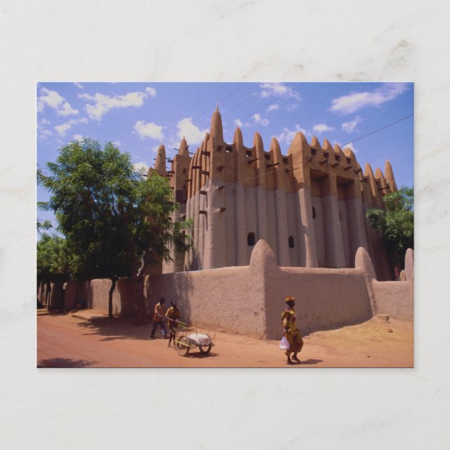 Carte Postale Grande Mosque, Sundanese type architecture, Mopti, (Devant)
