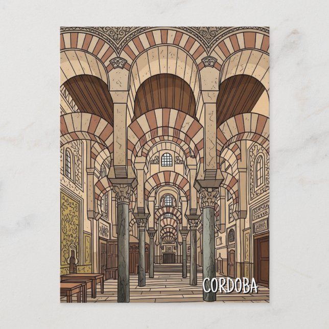 Carte Postale Grande Mosquée de Cordoue Espagne (Devant)