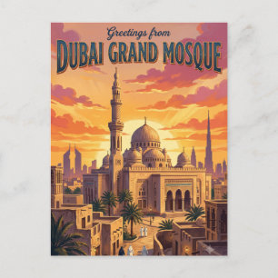 Carte Postale Grande Mosquée Émirats arabes unis