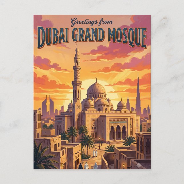 Carte Postale Grande Mosquée Émirats arabes unis (Devant)
