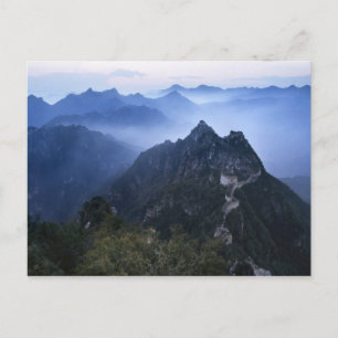 Carte Postale Grande Muraille dans la brume du matin, Chine