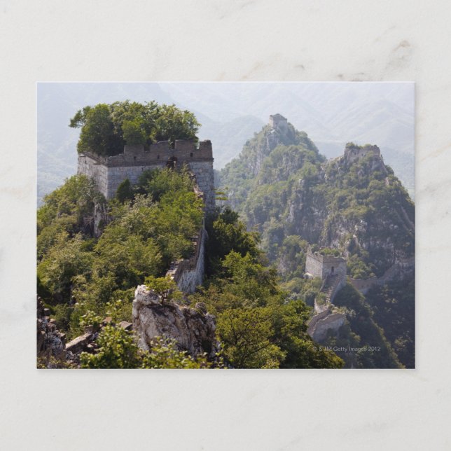 Carte Postale Grande Muraille de Chine, section JianKou non rest (Devant)