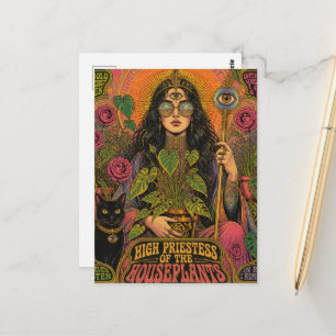 Carte Postale grande prêtresse des plantes d'intérieur