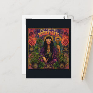 Carte Postale grande prêtresse des plantes d'intérieur