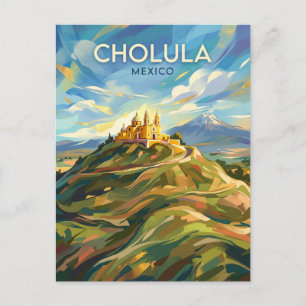 Carte Postale Grande Pyramide de Cholula Mexique