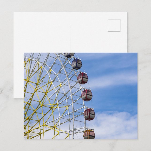 Carte Postale Grande roue sur ciel (Devant / Derrière)