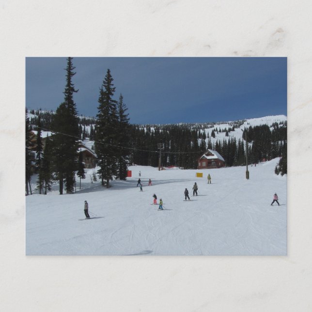 Carte Postale Grande scène de ski White (Devant)
