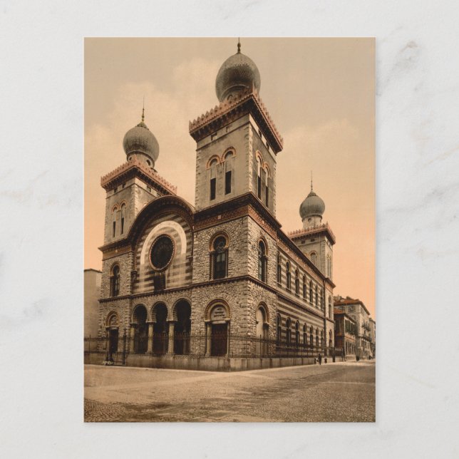 Carte Postale Grande synagogue de Turin, Piémont, Italie (Devant)