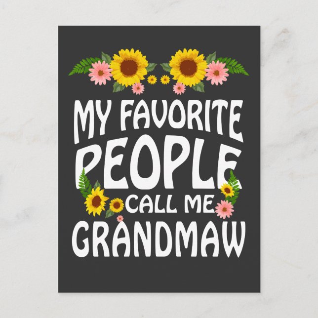 Carte Postale Grandma Cadeau Mes Favoris Les Gens M'Appelent Gra (Devant)