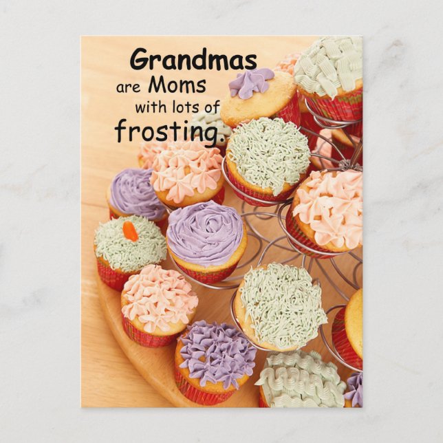 Carte Postale Grandmas Frosting Mère's Day Cupcakes (Devant)