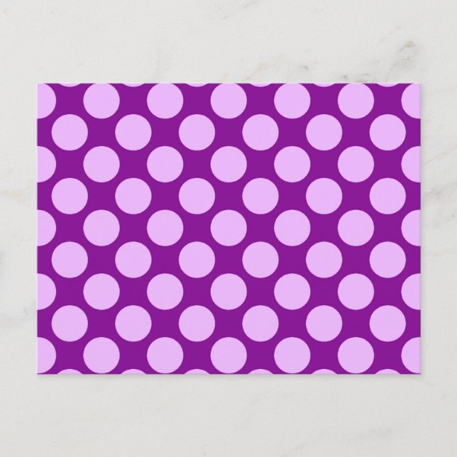 Carte Postale Grands points rétro - orchidée et violet (Devant)