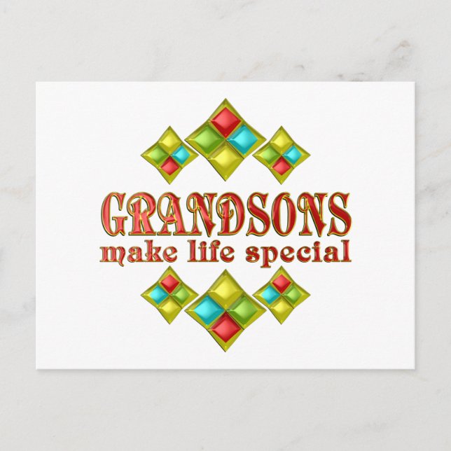 CARTE POSTALE GRANDSONS MAKE LIFE SPECIAL (Devant)