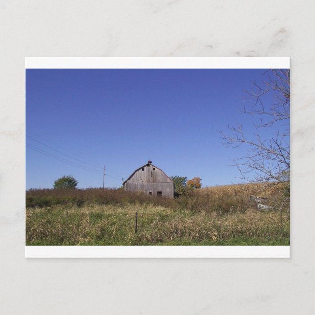 Carte Postale Grange à l'automne - Grande (Devant)