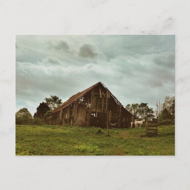 Carte Postale Grange le matin (Devant)