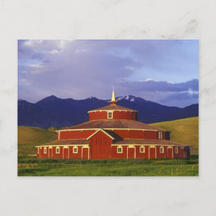 Carte Postale Grange rond historique à Twin Bridges Montana
