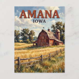 Carte Postale Grange rouge près d'Amana Iowa