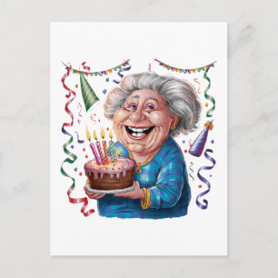 Carte Postale Granny Anniversaire Grand Sourire