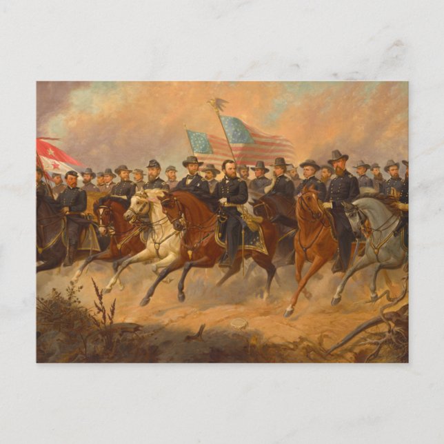 Carte Postale Grant et ses généraux par Ole Peter Hansen Balling (Devant)