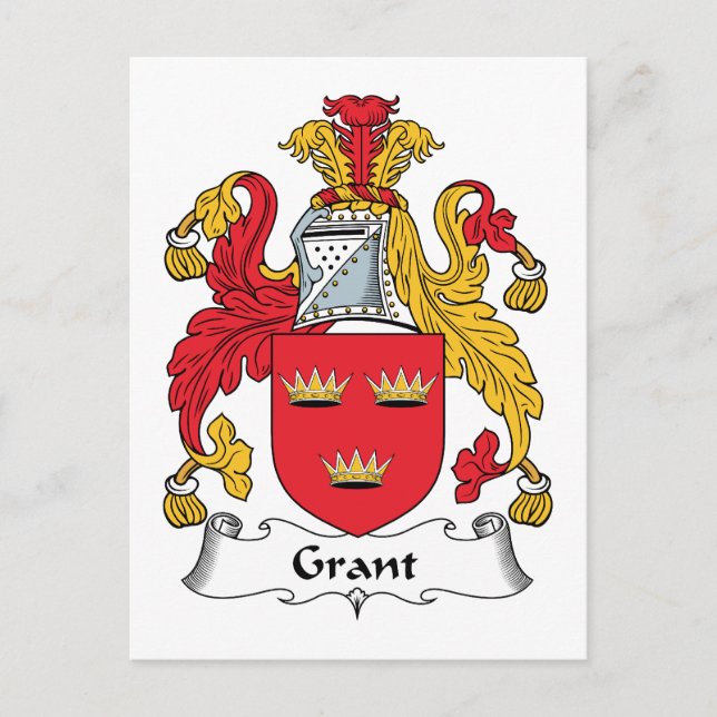 Carte Postale Grant Family Crest (Devant)