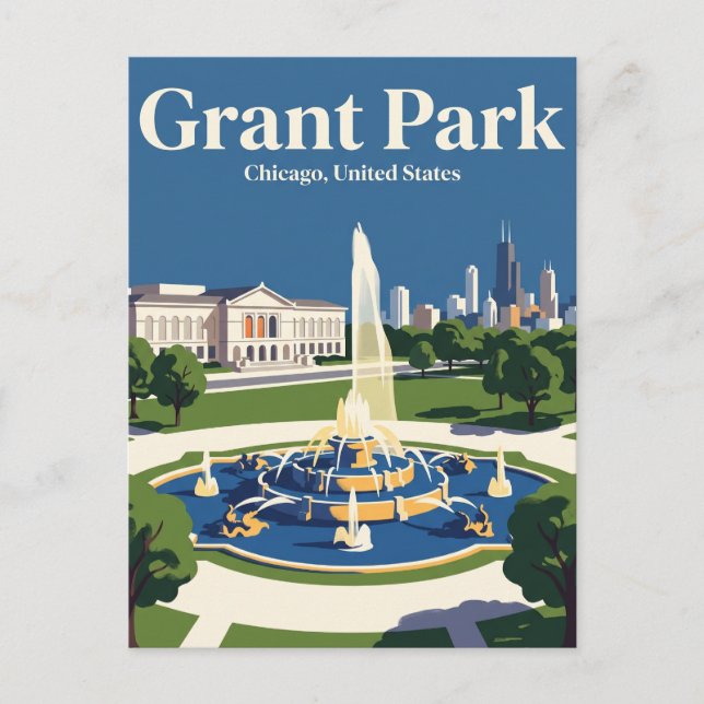 Carte Postale Grant Park Illinois (Devant)