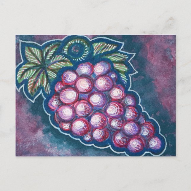 Carte Postale Grapes                                             (Devant)