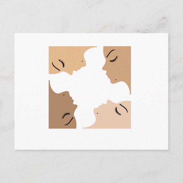 Carte Postale Graphic showing unity amongst beautiful women (Devant)