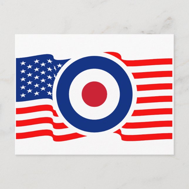 Carte Postale Graphique cible Roundel USA (Devant)