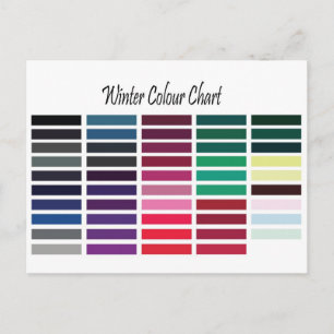 Carte Postale Graphique couleur hiver