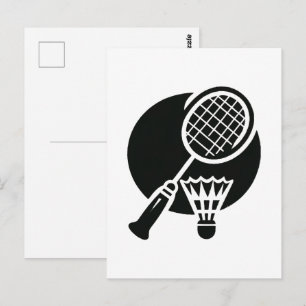 Carte Postale Graphique de badminton